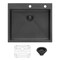 Ruvati 25 inch Gunmetal Black Stainless Steel Drop-in Topmount Kitchen Sink Single Bowl RVH5007BL - alternate 7
